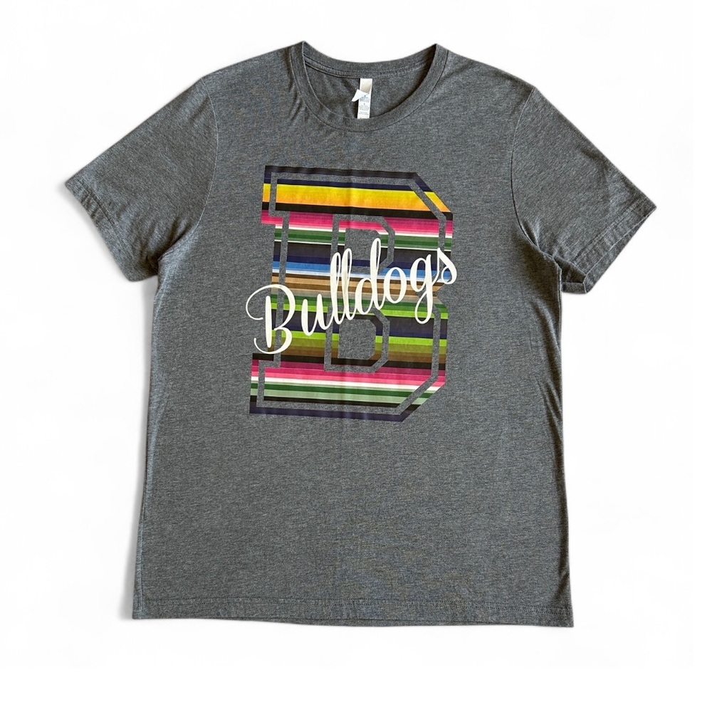 Bulldogs Women's Heather Gray Short Sleeve Crew Neck‎ T-Shirt